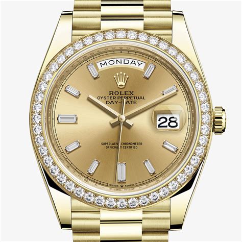 gold rolex day dare|Rolex Day-Date 40mm price.